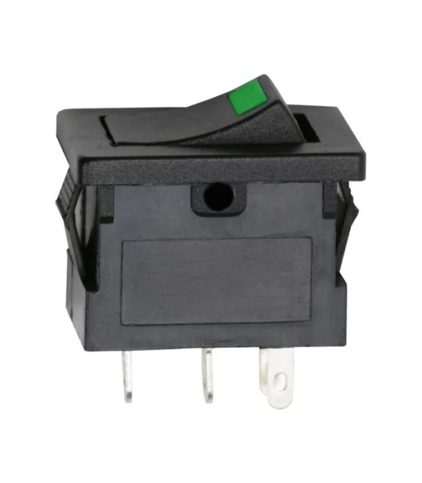 Interupator basculant 1 circuit 3 pini OFF-ON LED verde 12V 15A cu