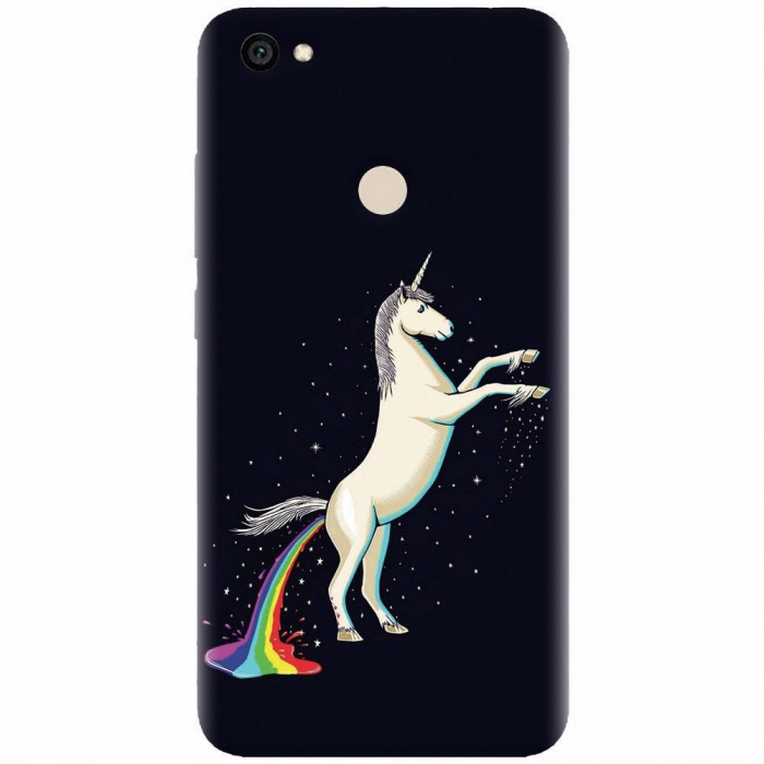 Husa silicon pentru Xiaomi Redmi Note 5A, Unicorn Shitting Rainbows