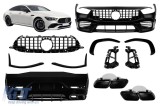 Pachetul de design tip GT63 cu grila tip GT cu lac negru, potrivit pentru Mercedes A Design GT X290 Coupe cu 4 usi dupa 2019 Performance AutoTuning