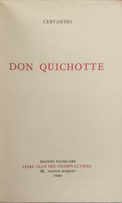 Don Quichotte - Cervantes ,558009