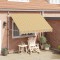 vidaXL Copertină retractabilă manual, dungi galben și albastru, 300 cm