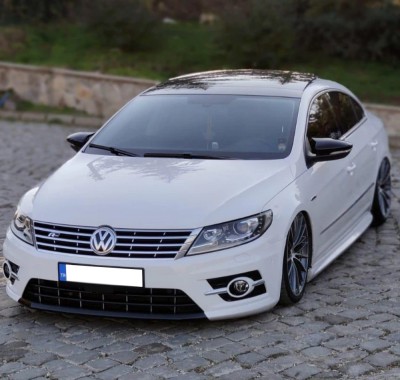 Capace oglinzi BATMAN Volkswagen Passat CC (2008 - 2017) negru lucios foto