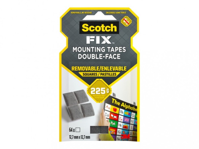 Benzi dublu adezive montare interior repozitionabile, 64 buc/pachet, 3M Scotch-Fix(TM)