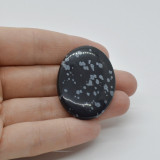 Cabochon obsidian fulg de nea 39x28x6mm c55