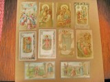B878B-I-SANTINI-Lot 10 buc. Semne carte religioase vechi litografice anii 1900.