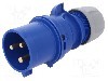 Conector alimentare AC, IEC 60309, IP44, 32A, 230V AC, 3 pini, PCE - 023-6