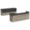 Set canapele de gradina cu perne, 9 piese gri deschis poliratan