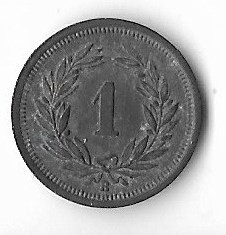 Moneda 1 rappen 1946 - Elvetia foto