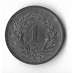 Moneda 1 rappen 1946 - Elvetia