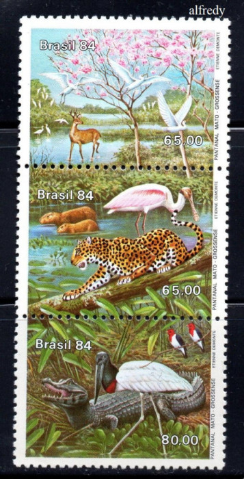 BRAZILIA 1984, Fauna, MNH, serie neuzata