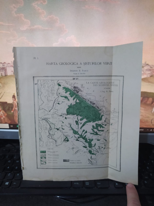 Harta geologică a șisturilor verzi, R. Pascu, circa 1912, 111