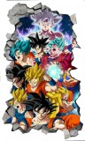 Cumpara ieftin Sticker decorativ, Dragon ball Goku, Portocaliu, 90 cm, 1359STK-1