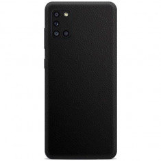 Set Folii Skin Acoperire 360 Compatibile cu Samsung Galaxy A31 (Set 2) - ApcGsm Wraps Leather Black