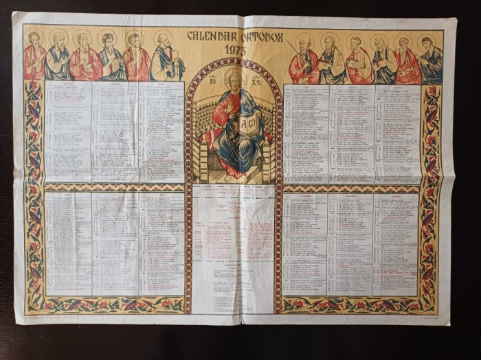PM370N Calendar ortodox 1973, Oradea