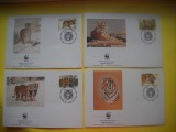 HOPCT PLIC FDC S NR 261 SET 4 FDC FAUNA-TIGRU SIBERIAN-RUSIA 1993