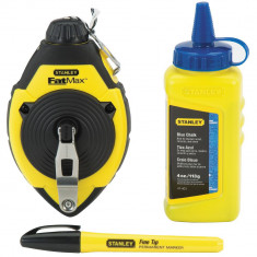 Stanley 0-47-681, set sfoara de trasare + creta albastra + marker, blister