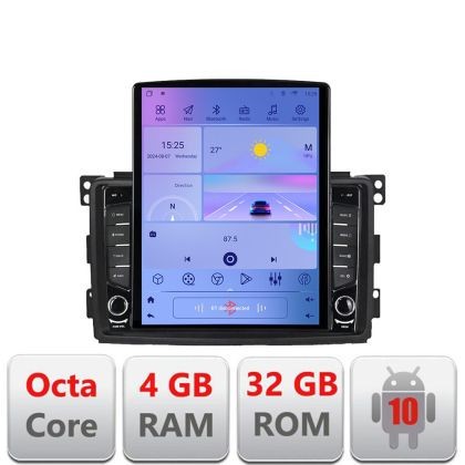 Navigatie Smart 2005-2010 KIT-smart05 ecran tip TESLA 9.7&quot; 8 core 4+32 4G DSP Android Radio Bluetooth Internet GPS WIFI CarStore Technology