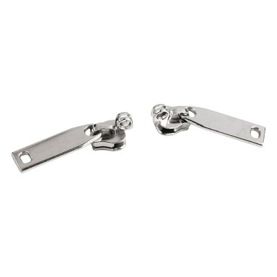 Set 2 cursoare metalice fermoar spiralat pentru genti 7 mm, Argintiu foto