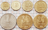 A042 Tadjikistan Tajikistan set 7 monede 2011 1 2 5 10 20 50 drams 1 Somoni UNC, Asia