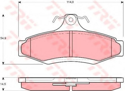 Set placute frana,frana disc DAEWOO NUBIRA Limuzina (KLAJ) (1997 - 2016) TRW GDB3172 foto