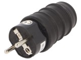 Conector Alimentare AC Tată 2P PE 250V 16A Negru