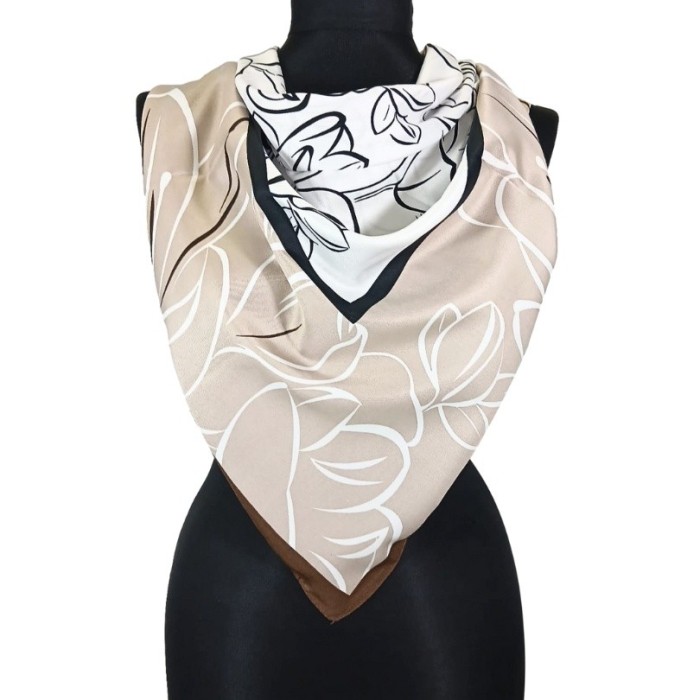 Esarfa din satin Flower