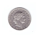 Moneda Elvetia 20 rappen 1936, stare foarte buna, curata