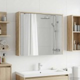 vidaXL Dulap cu oglindă pentru baie Stejar Sonoma 73,5 x 16 x 62,5 cm 889169