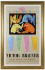 Victor BRAUNER - Compozitie cu personaje suprarealiste, rar afis 1972