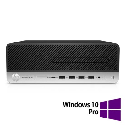 Calculator Refurbished HP ProDesk 600 G3 SFF, Intel Core i3-6100 3.70GHz, 8GB DDR4, 256GB SSD, DVD-ROM + Windows 10 Pro foto