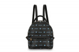 Rucsac, Lucky Bees, 338 Black Blue, piele ecologica, negru/bleu