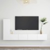 VidaXL Set dulapuri TV, 3 piese, alb, PAL