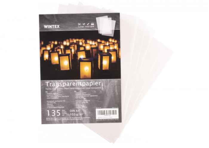 Hartie de calc transparent WINTEX A4, Pachet de 135 - RESIGILAT