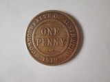 Australia One Penny 1919 regele George V, Australia si Oceania, Cupru (arama)