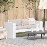 vidaXL Canapea de grădină Alb 134 x 60 x 62 cm Lemn masiv de pin