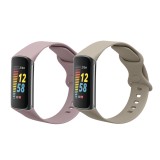 Set 2 Curele Kwmobile pentru Fitbit Charge 6/Charge 5, Multicolor/Mov, Silicon, KWM0000254H002C