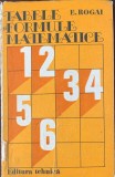 Tabele si Formule Matematice - E. Rogai, Editura Tehnica 1983, Matematica aplicata, Algebra, Aritmetica, Geometrie