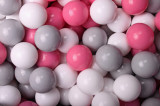 Meowbaby &ndash; Piscina rotunda 90&times;30 cm cu 200 mingi pentru copii &ndash; Light Pink