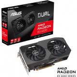 Placa video Dual Radeon RX6600 8GB V2, GDDR6, 128bit, Asus