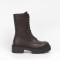 Botine dama cu platforma chunky, piele ecologica, Maro - 41