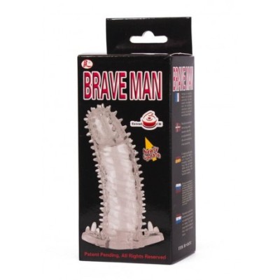 Manson Pentru Penis Brave Man, Transparent, 14 cm foto