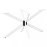 vidaXL Picior masă de sufragerie, formă de păianjen, alb, 120x68x(72-73) cm, oțel 4013113