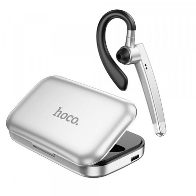 Handsfree Bluetooth HOCO DES48, A2DP, Argintiu foto