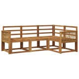 vidaXL Set de canapele de exterior 4 pcs natural Lemn Solid de Acacia 3385175