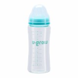 Biberon de sticla 260 ml+2 tetine extra, U-Grow
