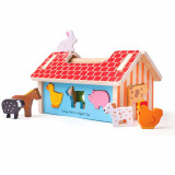 Joc de sortare - Ferma vesela PlayLearn Toys, BigJigs Toys