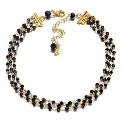 Choker Anthony, rozariu cu spinel negru foto