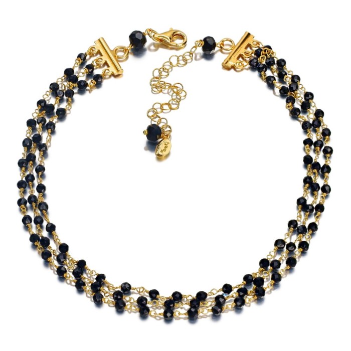 Choker Anthony, rozariu cu spinel negru