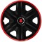 Set 4 Capace Roti pentru Suzuki, model Fast Black Cu Rama Rosie, R15