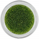 Perle decorative - verde oliv, 0,5mm, INGINAILS